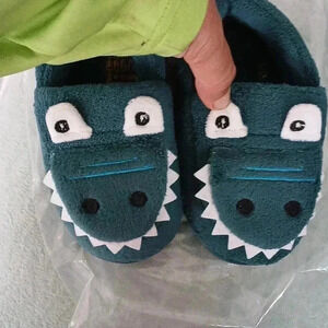 Toddler size 10.teal cotton crocs...nwt